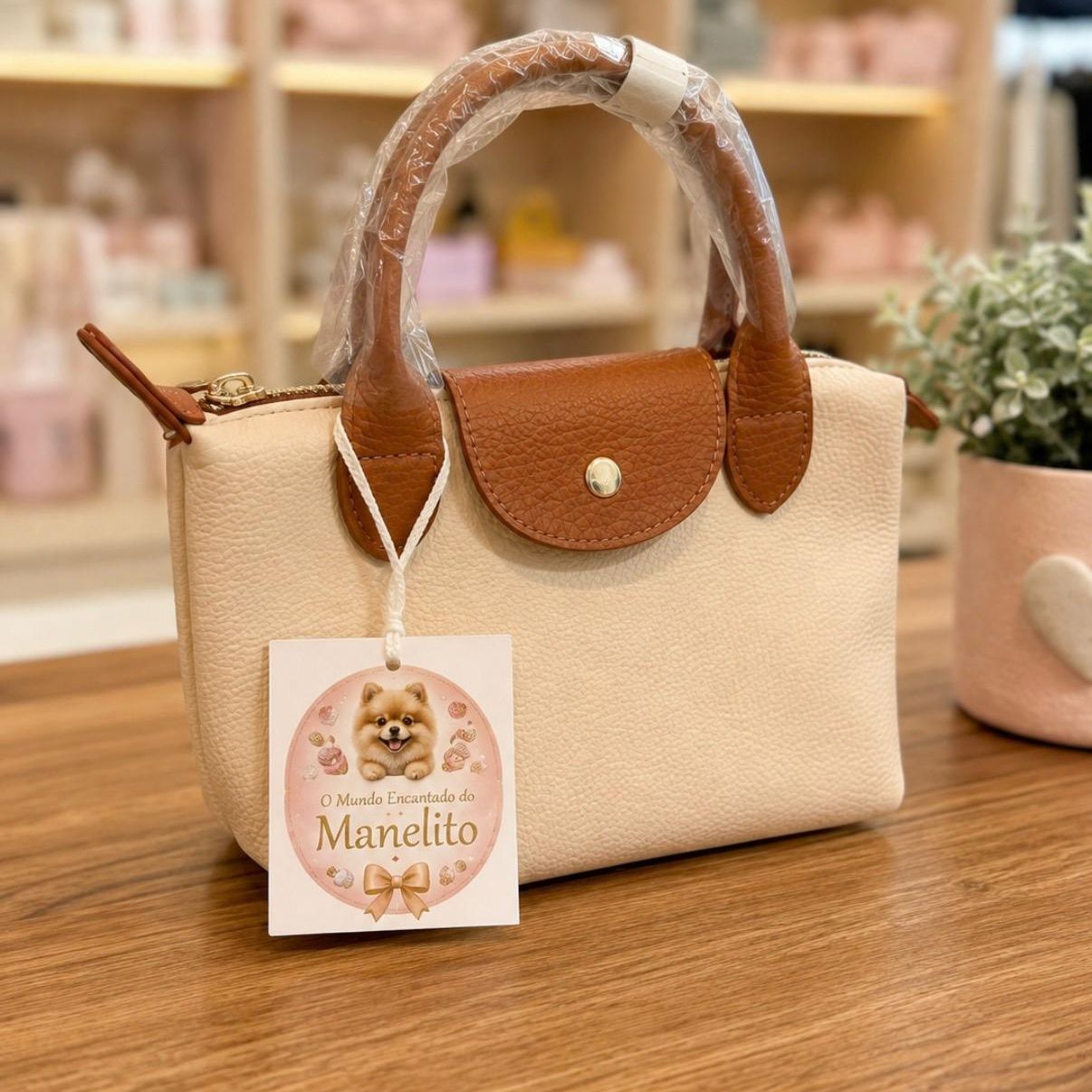 ✨ MALA MINI ELEGANCE – BEGE &amp; CARAMELO