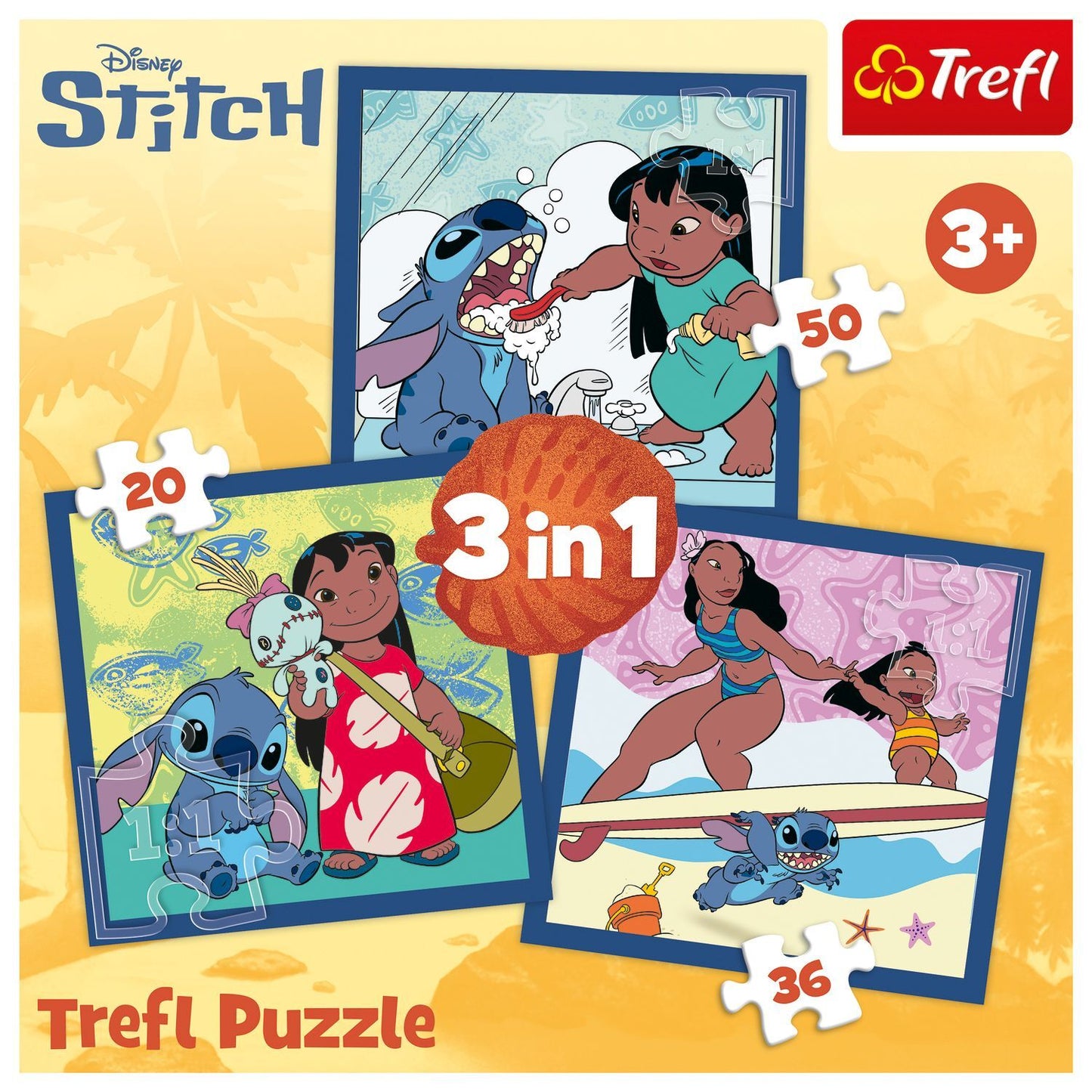 Puzzle 3 em 1 Lilo &amp; Stitch
